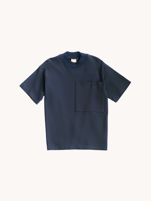 Navy Oversized Pocket T-Shirt