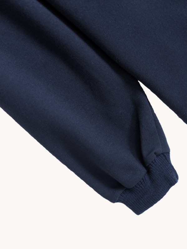 Navy Oversized Pocket Sweatshirt - Image 3