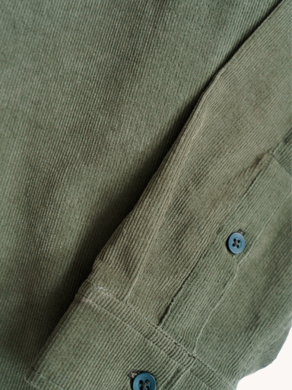 Oversized Olive Corduroy Shirt - Image 2