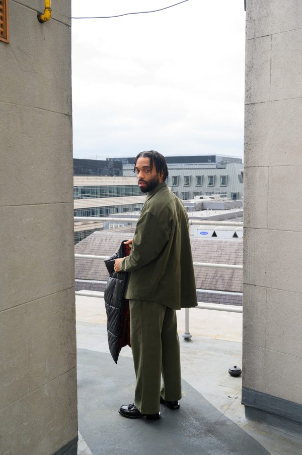 Oversized Olive Corduroy Shirt - Image 3