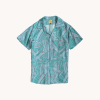 Gumboot Print Teal Cuban Collar