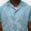 Gumboot Print Teal Cuban Collar - Image 3
