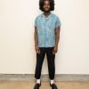 Gumboot Print Teal Cuban Collar - Image 2